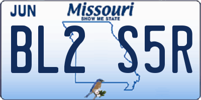MO license plate BL2S5R