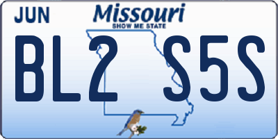 MO license plate BL2S5S