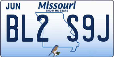 MO license plate BL2S9J