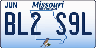 MO license plate BL2S9L