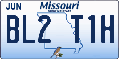 MO license plate BL2T1H