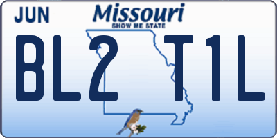 MO license plate BL2T1L