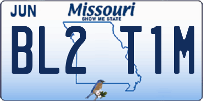MO license plate BL2T1M