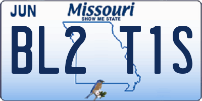 MO license plate BL2T1S