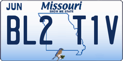 MO license plate BL2T1V