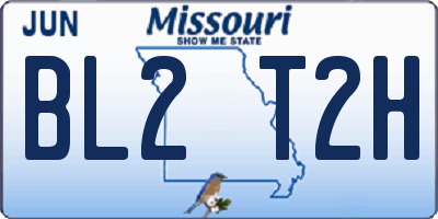 MO license plate BL2T2H