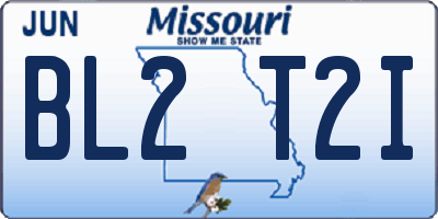 MO license plate BL2T2I