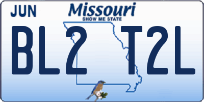 MO license plate BL2T2L