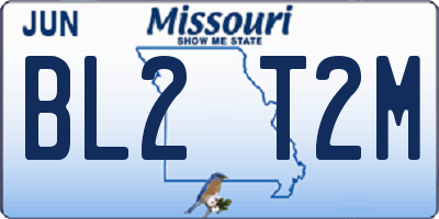 MO license plate BL2T2M
