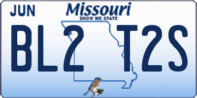 MO license plate BL2T2S
