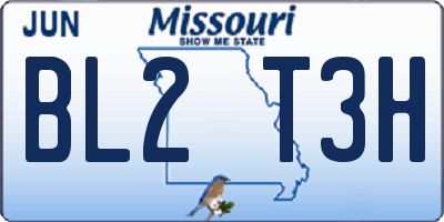MO license plate BL2T3H