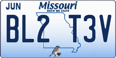 MO license plate BL2T3V