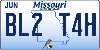 MO license plate BL2T4H