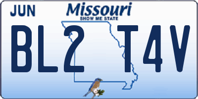 MO license plate BL2T4V