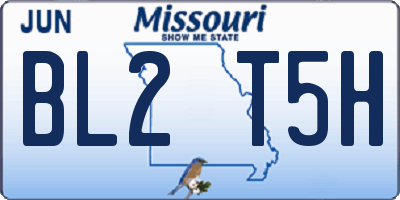 MO license plate BL2T5H
