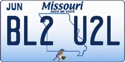 MO license plate BL2U2L
