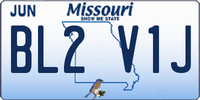 MO license plate BL2V1J
