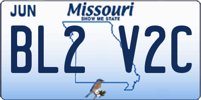 MO license plate BL2V2C