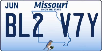 MO license plate BL2V7Y