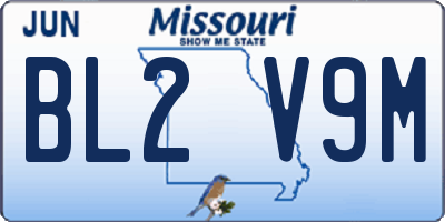MO license plate BL2V9M