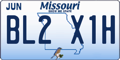 MO license plate BL2X1H
