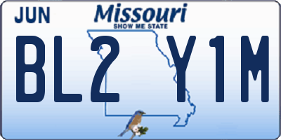 MO license plate BL2Y1M