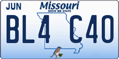 MO license plate BL4C4O