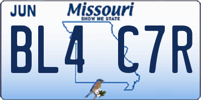 MO license plate BL4C7R