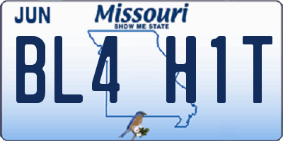 MO license plate BL4H1T