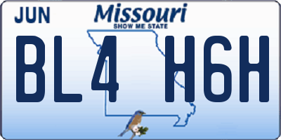 MO license plate BL4H6H
