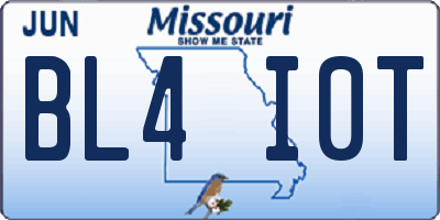 MO license plate BL4I0T