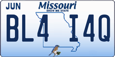 MO license plate BL4I4Q