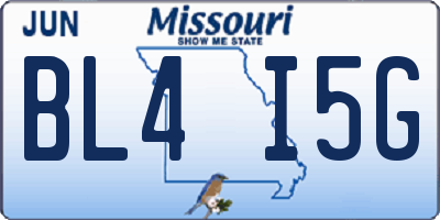 MO license plate BL4I5G