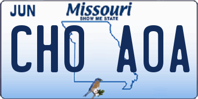 MO license plate CH0A0A