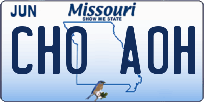 MO license plate CH0A0H