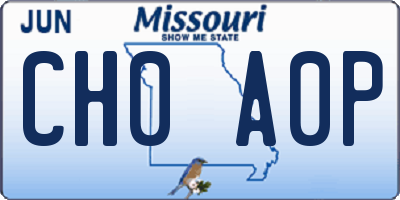MO license plate CH0A0P