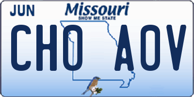 MO license plate CH0A0V