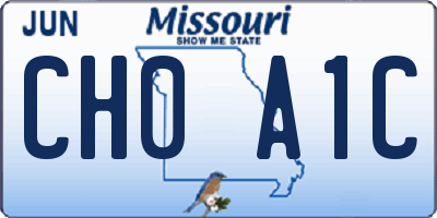 MO license plate CH0A1C