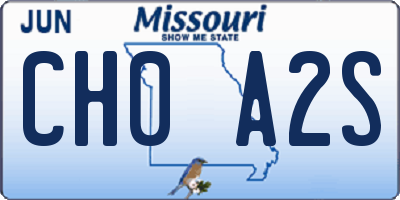 MO license plate CH0A2S