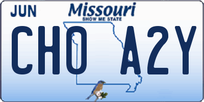 MO license plate CH0A2Y
