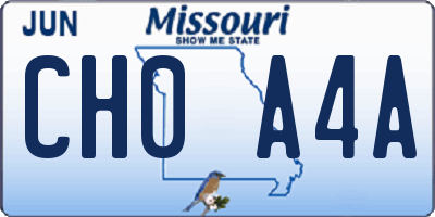 MO license plate CH0A4A