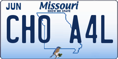 MO license plate CH0A4L