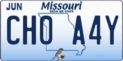 MO license plate CH0A4Y