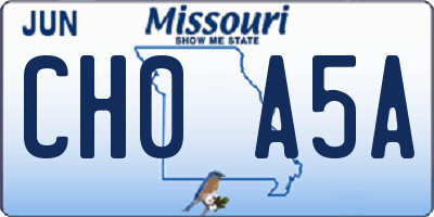 MO license plate CH0A5A