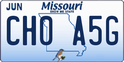 MO license plate CH0A5G