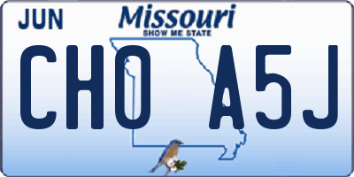 MO license plate CH0A5J
