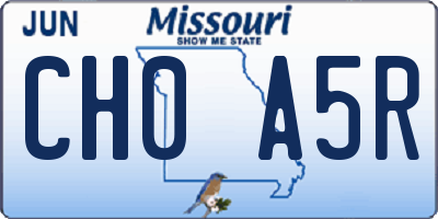 MO license plate CH0A5R