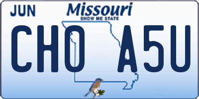 MO license plate CH0A5U