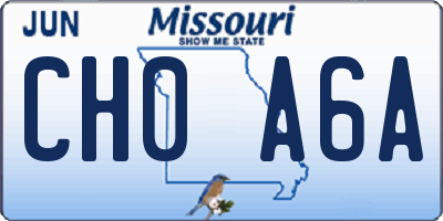 MO license plate CH0A6A