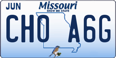 MO license plate CH0A6G